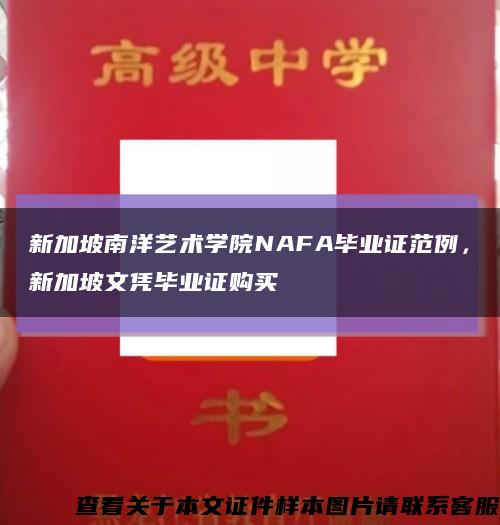 新加坡南洋艺术学院NAFA毕业证范例，新加坡文凭毕业证购买缩略图