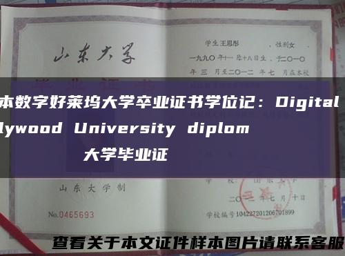 日本数字好莱坞大学卒业证书学位记：Digital Hollywood University diploma デジタルハリウッド大学毕业证缩略图