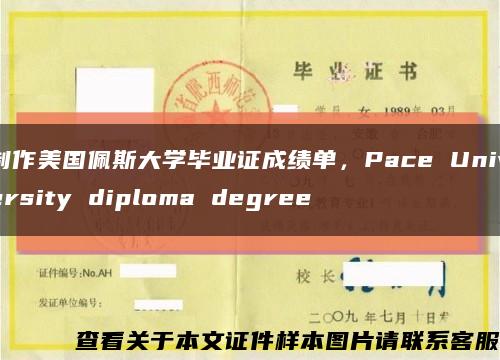 制作美国佩斯大学毕业证成绩单，Pace University diploma degree缩略图