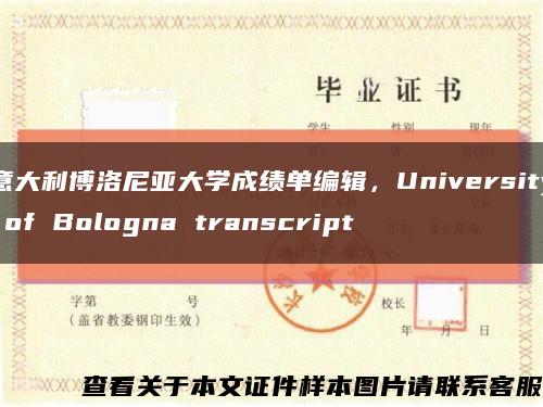 意大利博洛尼亚大学成绩单编辑，University of Bologna transcript缩略图