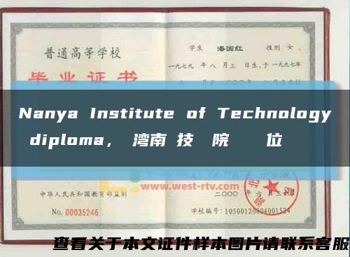 Nanya Institute of Technology diploma，臺湾南亜技術學院畢業證學位證缩略图