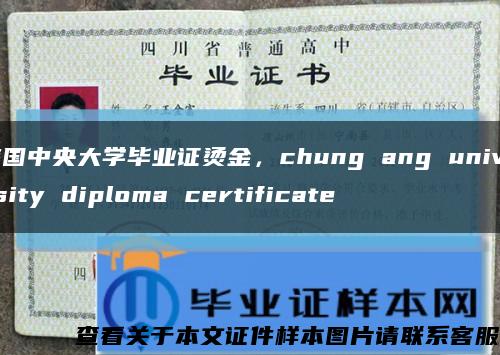 韩国中央大学毕业证烫金，chung ang university diploma certificate缩略图