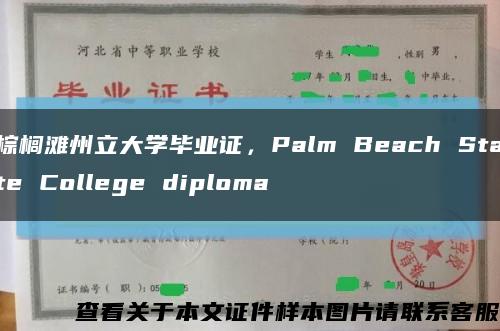 棕榈滩州立大学毕业证，Palm Beach State College diploma缩略图