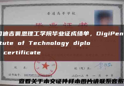 美国迪吉佩恩理工学院毕业证成绩单，DigiPen Institute of Technology diploma certificate缩略图