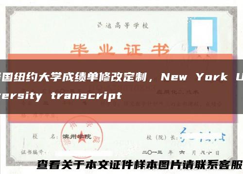 美国纽约大学成绩单修改定制，New York University transcript缩略图