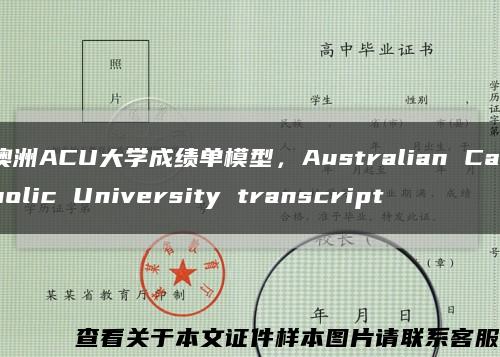 澳洲ACU大学成绩单模型，Australian Catholic University transcript缩略图