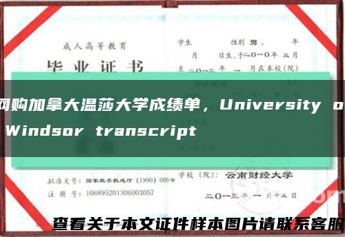 网购加拿大温莎大学成绩单，University of Windsor transcript缩略图