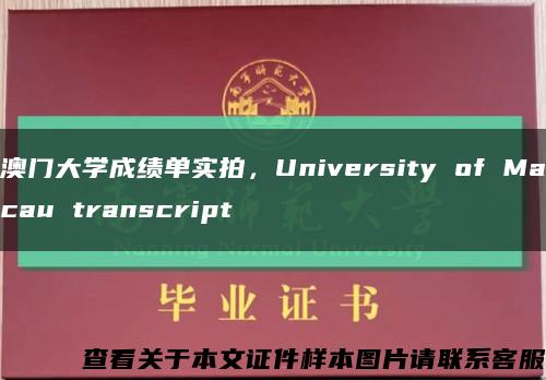 澳门大学成绩单实拍，University of Macau transcript缩略图