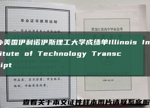 办美国伊利诺伊斯理工大学成绩单Illinois Institute of Technology Transcript缩略图