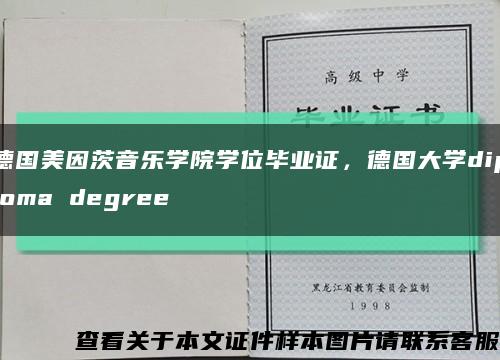 德国美因茨音乐学院学位毕业证，德国大学diploma degree缩略图