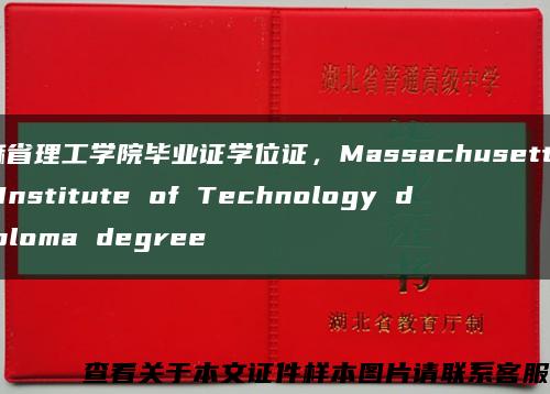 麻省理工学院毕业证学位证，Massachusetts Institute of Technology diploma degree缩略图