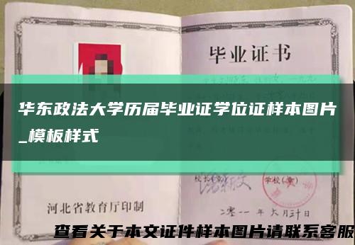 华东政法大学历届毕业证学位证样本图片_模板样式缩略图