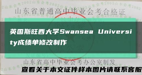 英国斯旺西大学Swansea University成绩单修改制作缩略图