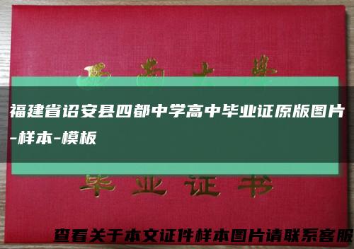 福建省诏安县四都中学高中毕业证原版图片-样本-模板缩略图