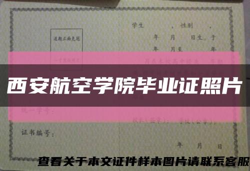 西安航空学院毕业证照片缩略图