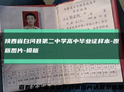 陕西省白河县第二中学高中毕业证样本-原版图片-模板缩略图