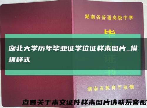 湖北大学历年毕业证学位证样本图片_模板样式缩略图