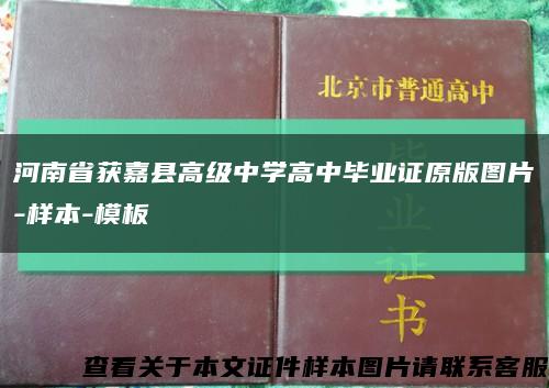 河南省获嘉县高级中学高中毕业证原版图片-样本-模板缩略图