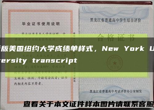 新版美国纽约大学成绩单样式，New York University transcript缩略图