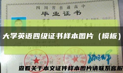 大学英语四级证书样本图片（模板）缩略图