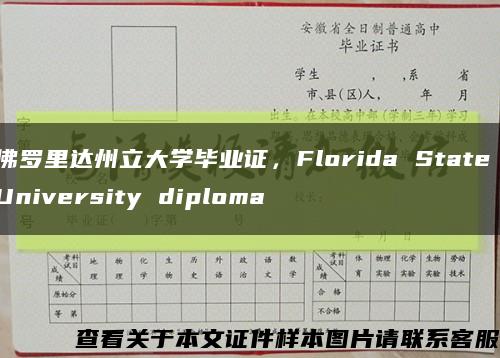 佛罗里达州立大学毕业证，Florida State University diploma缩略图