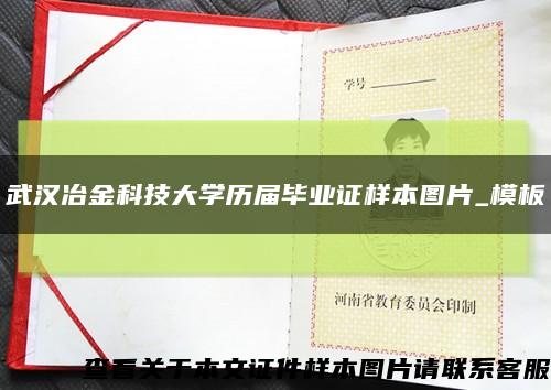 武汉冶金科技大学历届毕业证样本图片_模板缩略图