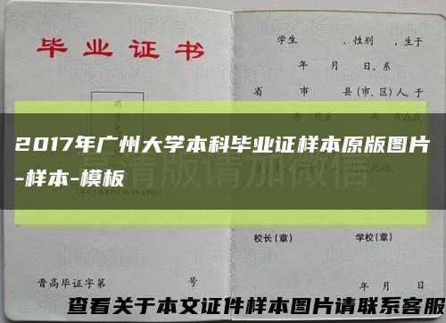 2017年广州大学本科毕业证样本原版图片-样本-模板缩略图