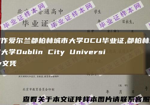 制作爱尔兰都柏林城市大学DCU毕业证,都柏林城市大学Dublin City University文凭缩略图