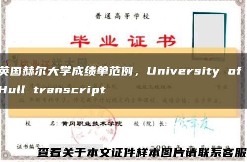 英国赫尔大学成绩单范例，University of Hull transcript缩略图