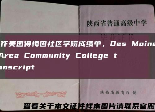 制作美国得梅因社区学院成绩单，Des Moines Area Community College transcript缩略图