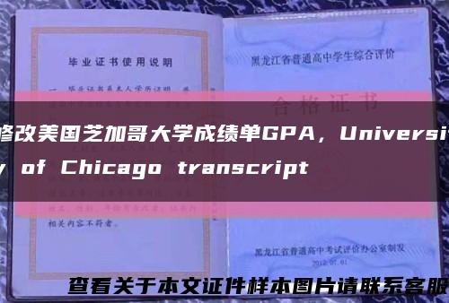 修改美国芝加哥大学成绩单GPA，University of Chicago transcript缩略图