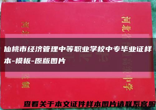 仙桃市经济管理中等职业学校中专毕业证样本-模板-原版图片缩略图