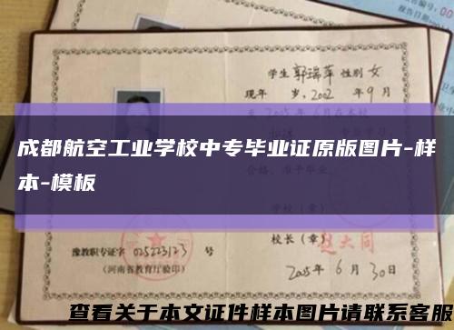 成都航空工业学校中专毕业证原版图片-样本-模板缩略图