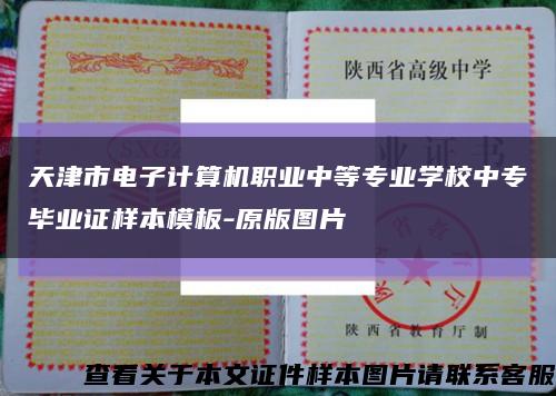 天津市电子计算机职业中等专业学校中专毕业证样本模板-原版图片缩略图