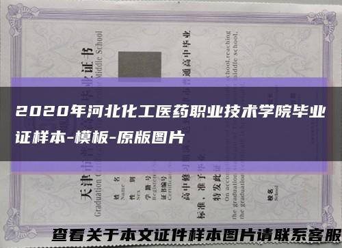 2020年河北化工医药职业技术学院毕业证样本-模板-原版图片缩略图