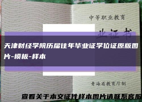 天津财经学院历届往年毕业证学位证原版图片-模板-样本缩略图