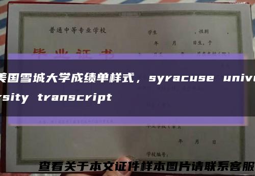 美国雪城大学成绩单样式，syracuse university transcript缩略图