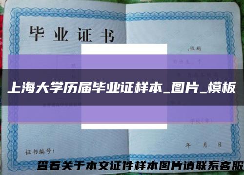 上海大学历届毕业证样本_图片_模板缩略图