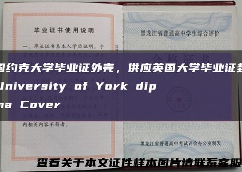 英国约克大学毕业证外壳，供应英国大学毕业证封皮，University of York diploma Cover缩略图