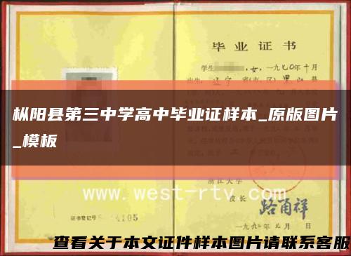 枞阳县第三中学高中毕业证样本_原版图片_模板缩略图