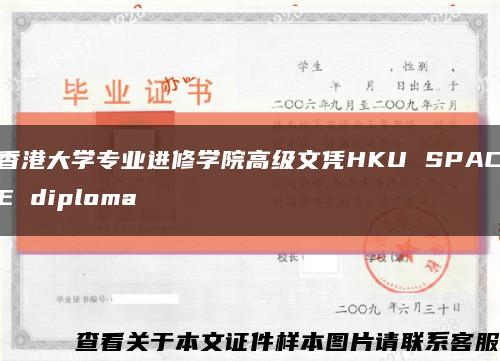 香港大学专业进修学院高级文凭HKU SPACE diploma缩略图