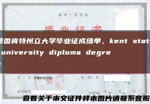 美国肯特州立大学毕业证成绩单，kent state university diploma degree缩略图