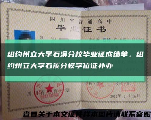 纽约州立大学石溪分校毕业证成绩单，纽约州立大学石溪分校学位证补办缩略图