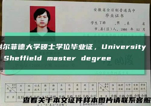 谢尔菲德大学硕士学位毕业证，University of Sheffield master degree缩略图