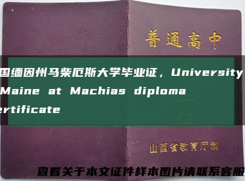 美国缅因州马柴厄斯大学毕业证，University of Maine at Machias diploma certificate缩略图