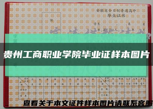 贵州工商职业学院毕业证样本图片缩略图