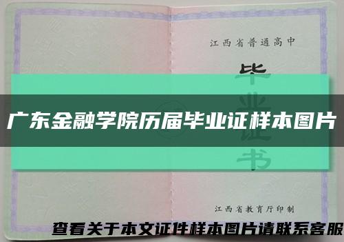 广东金融学院历届毕业证样本图片缩略图