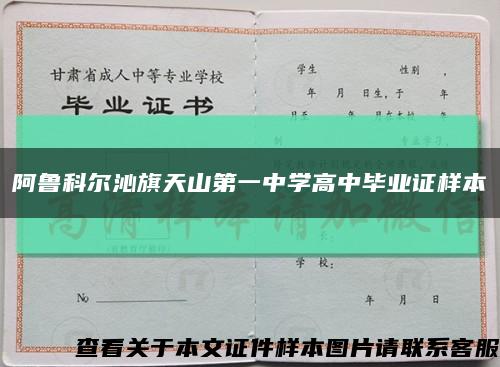 阿鲁科尔沁旗天山第一中学高中毕业证样本缩略图