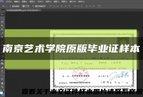 南京艺术学院原版毕业证样本缩略图