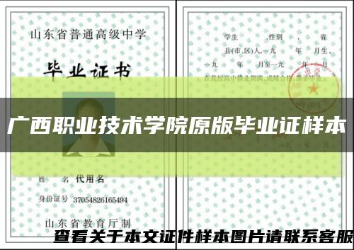 广西职业技术学院原版毕业证样本缩略图